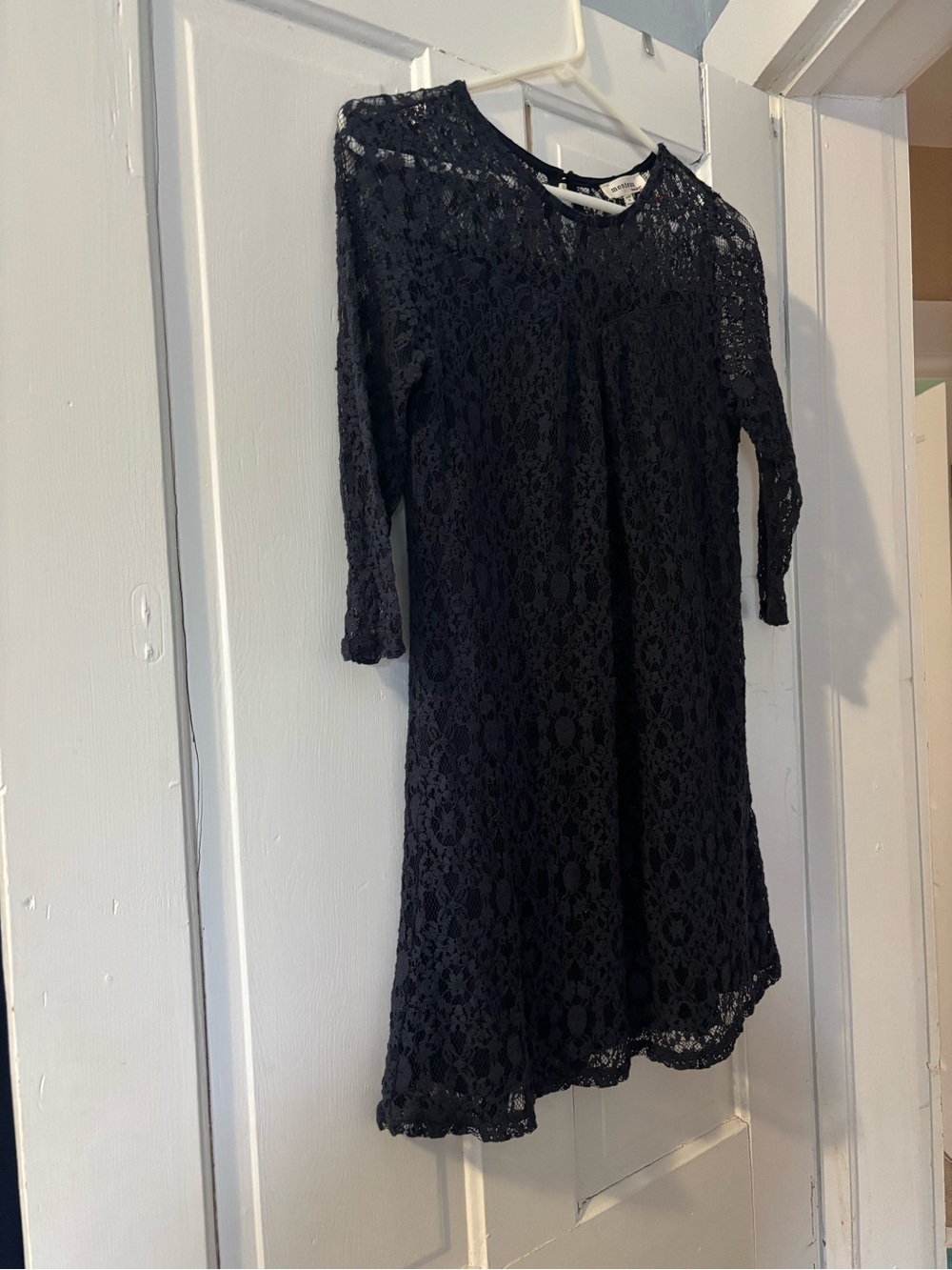 Monteau Black Lace Long Sleeve Dress